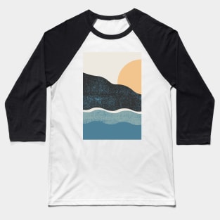 Ocean Lovers - Nature Lovers - Landscape Art - Mountains Hiking - Sunset Adventure - Blue Lagoon - Seaside Art - Sunrise Mountains Baseball T-Shirt